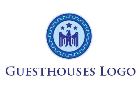 eagle and stars security logo