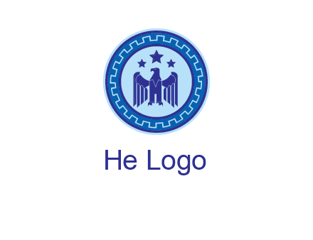 eagle and stars security logo
