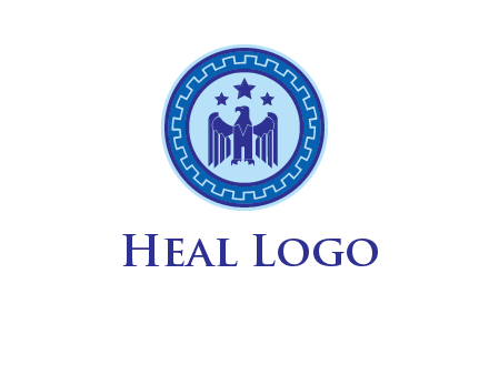 eagle and stars security logo