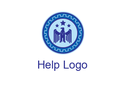 eagle and stars security logo