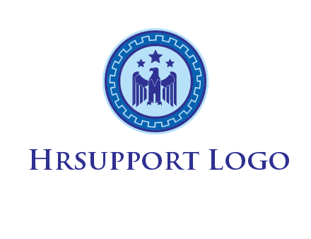 eagle and stars security logo