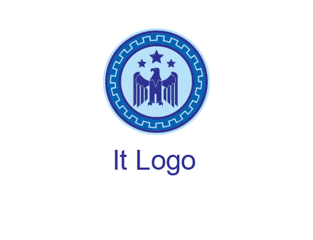 eagle and stars security logo