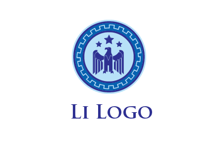 eagle and stars security logo