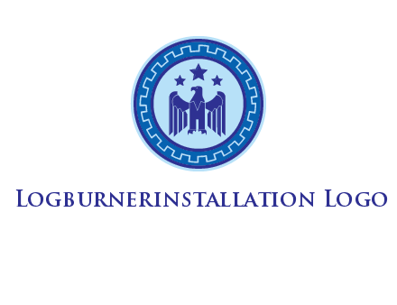 eagle and stars security logo