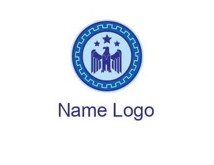 eagle and stars security logo