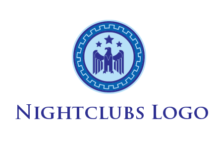 eagle and stars security logo