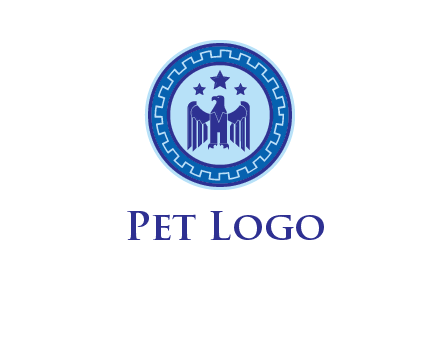 eagle and stars security logo