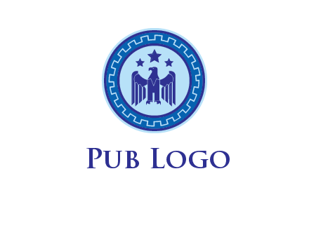 eagle and stars security logo
