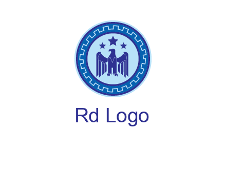 eagle and stars security logo