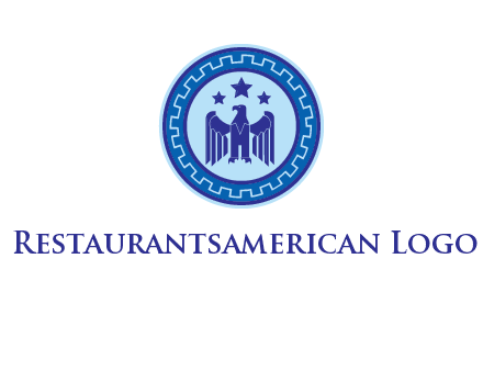 eagle and stars security logo