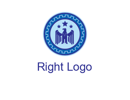 eagle and stars security logo