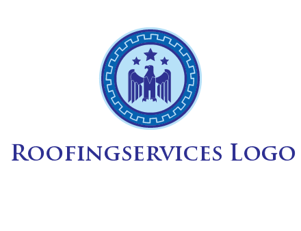 eagle and stars security logo