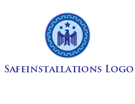 eagle and stars security logo