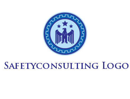 eagle and stars security logo