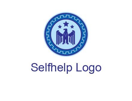 eagle and stars security logo