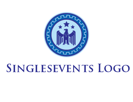 eagle and stars security logo