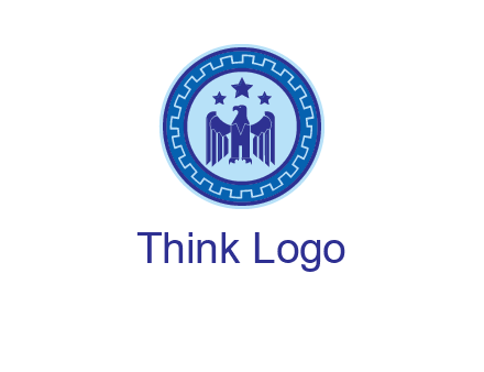 eagle and stars security logo