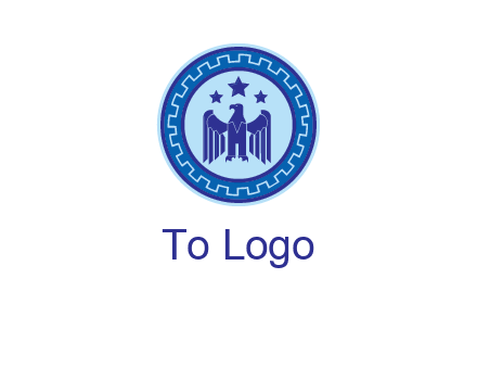 eagle and stars security logo