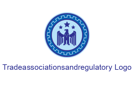 eagle and stars security logo