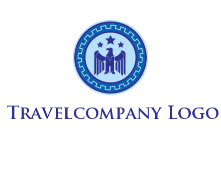eagle and stars security logo