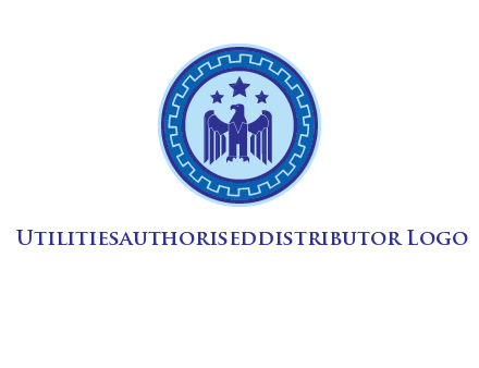 eagle and stars security logo