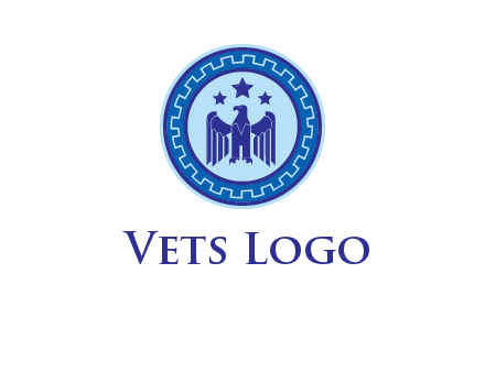 eagle and stars security logo