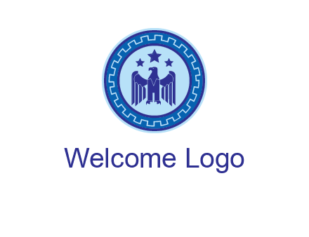 eagle and stars security logo