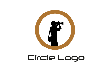 photographer in circle logo