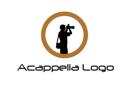 photographer in circle logo