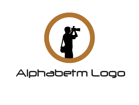 photographer in circle logo