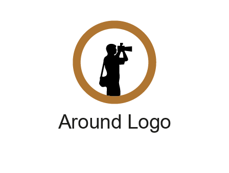 photographer in circle logo