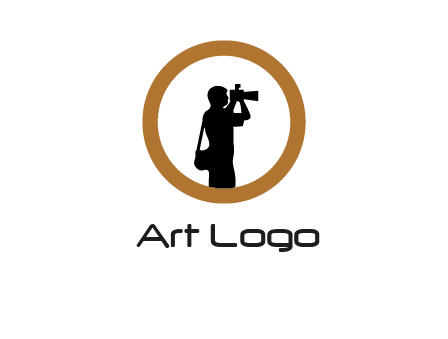 photographer in circle logo