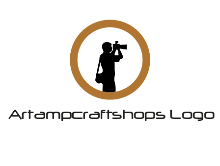 photographer in circle logo