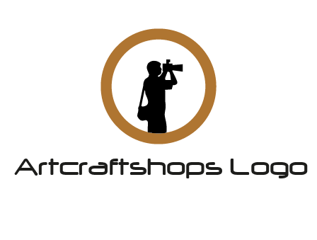 photographer in circle logo