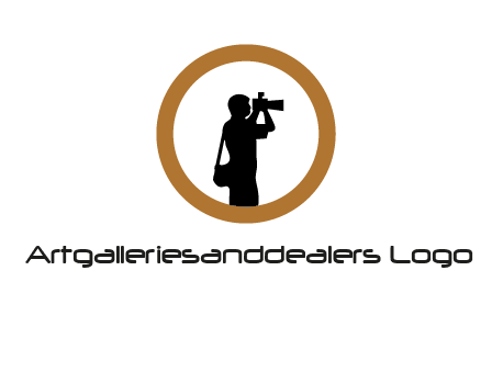 photographer in circle logo