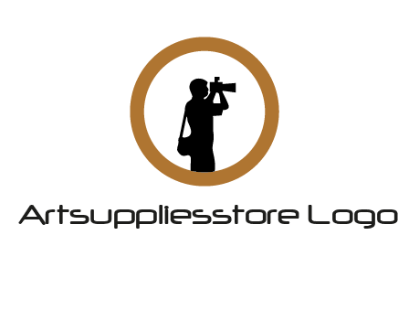 photographer in circle logo