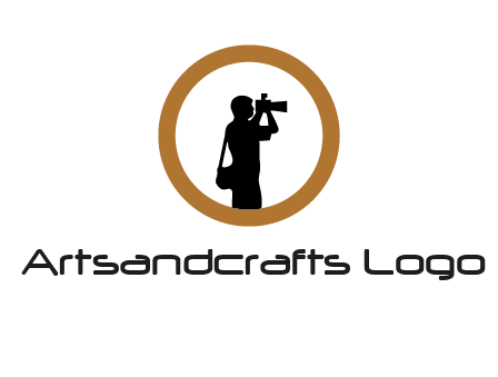 photographer in circle logo