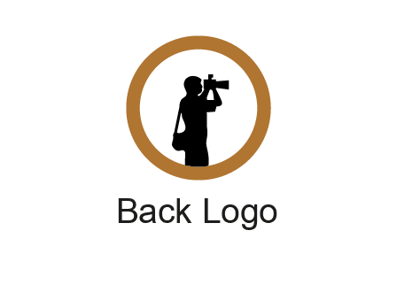 photographer in circle logo