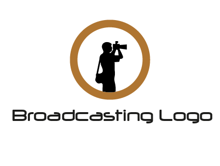 photographer in circle logo