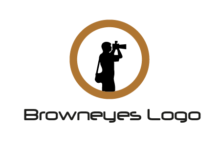 photographer in circle logo