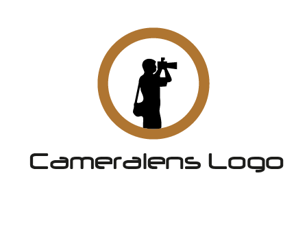 photographer in circle logo
