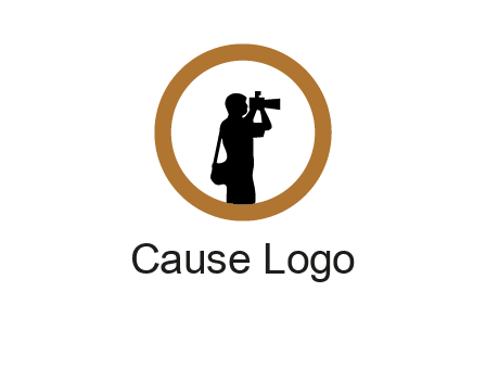 photographer in circle logo