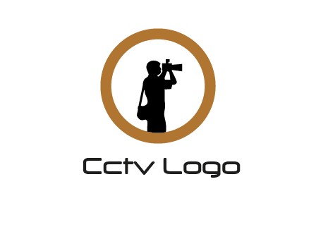 photographer in circle logo