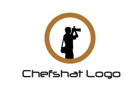photographer in circle logo