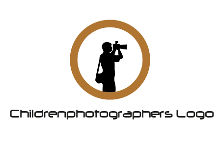 photographer in circle logo