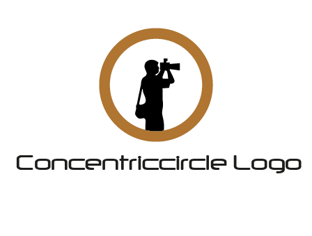 photographer in circle logo