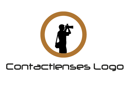 photographer in circle logo