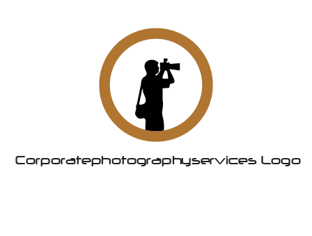 photographer in circle logo