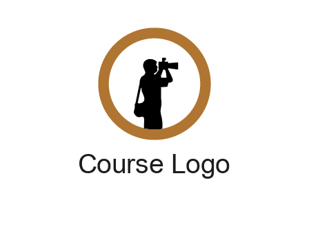 photographer in circle logo