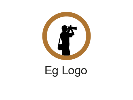 photographer in circle logo